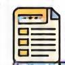 Icon representing a detailed planning document or schedule
